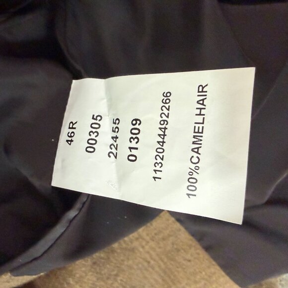 Jos.A.Bank Mens Tan Camelhair Plaid 2-Button Blazer Jacket Classic Fit Size 46R - Picture 8 of 10